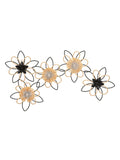 Pannello decorativo da parete in ferro marrone, 60x4x35 cm – Raffia Flow