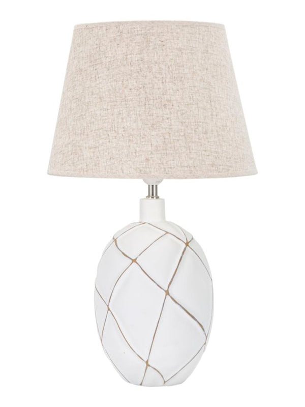 Lampada da tavolo in resina bianca, Ø35x60 cm – Lines