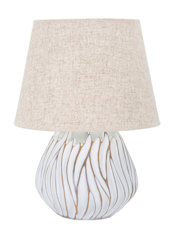 Lampada da tavolo in resina bianca, Ø35x48 cm – Honduras