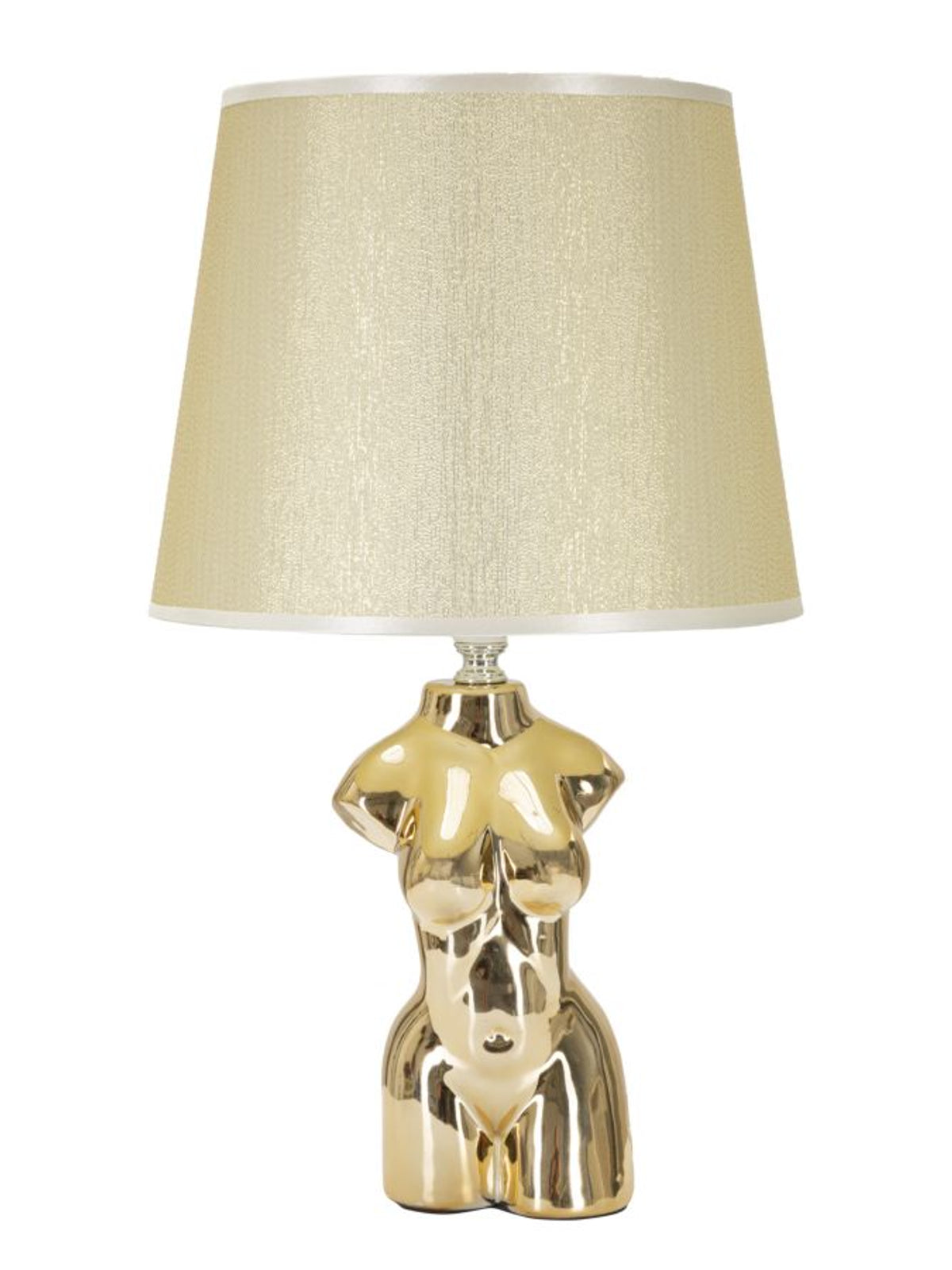 Lampada da comodino in ceramica oro, Ø25x39,5 cm – Glam Woman