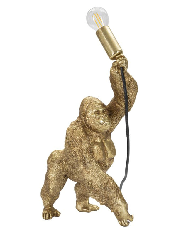 Lampada da tavolo in resina oro, 22,5x16x40 cm – Gorilla