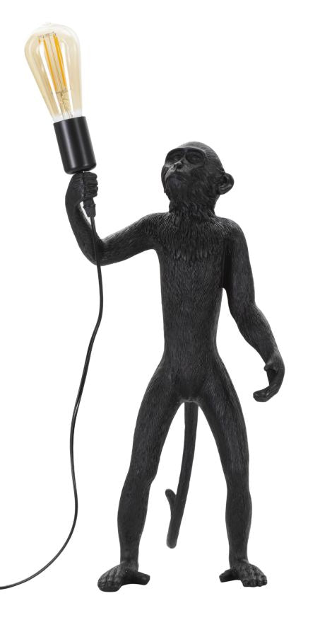 Lampada da tavolo Monkey nero, Ø26x34x55 cm