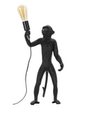 Lampada da tavolo in resina nero, Ø26x34x55 cm – Monkey