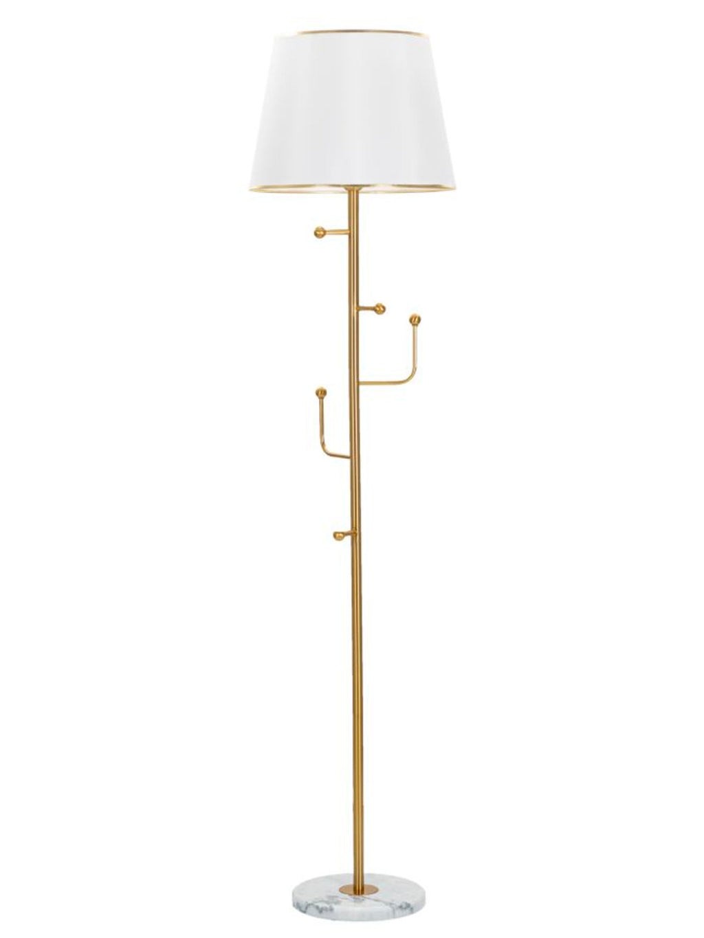 Lampada da terra in metallo oro, Ø41x173 cm – App/abiti