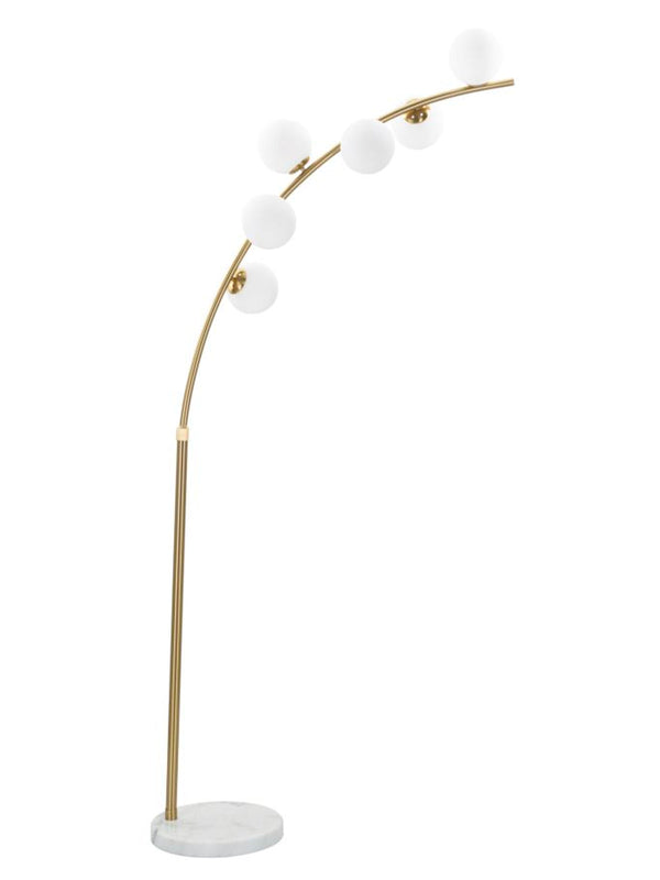 Lampada da terra in metallo oro, 130x45x220-246 cm – Glamy Arc Luci