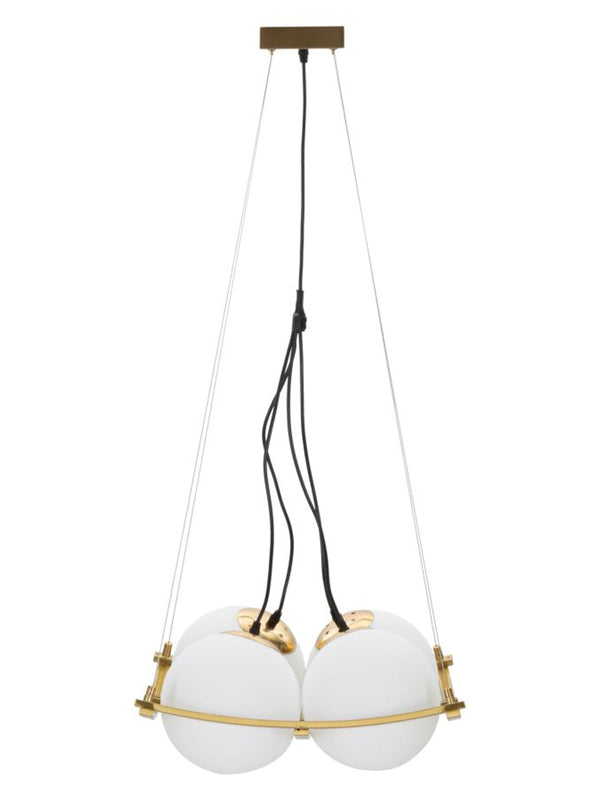 Lampadario a sospensione in metallo oro, 45x45x20 cm – Japan Square