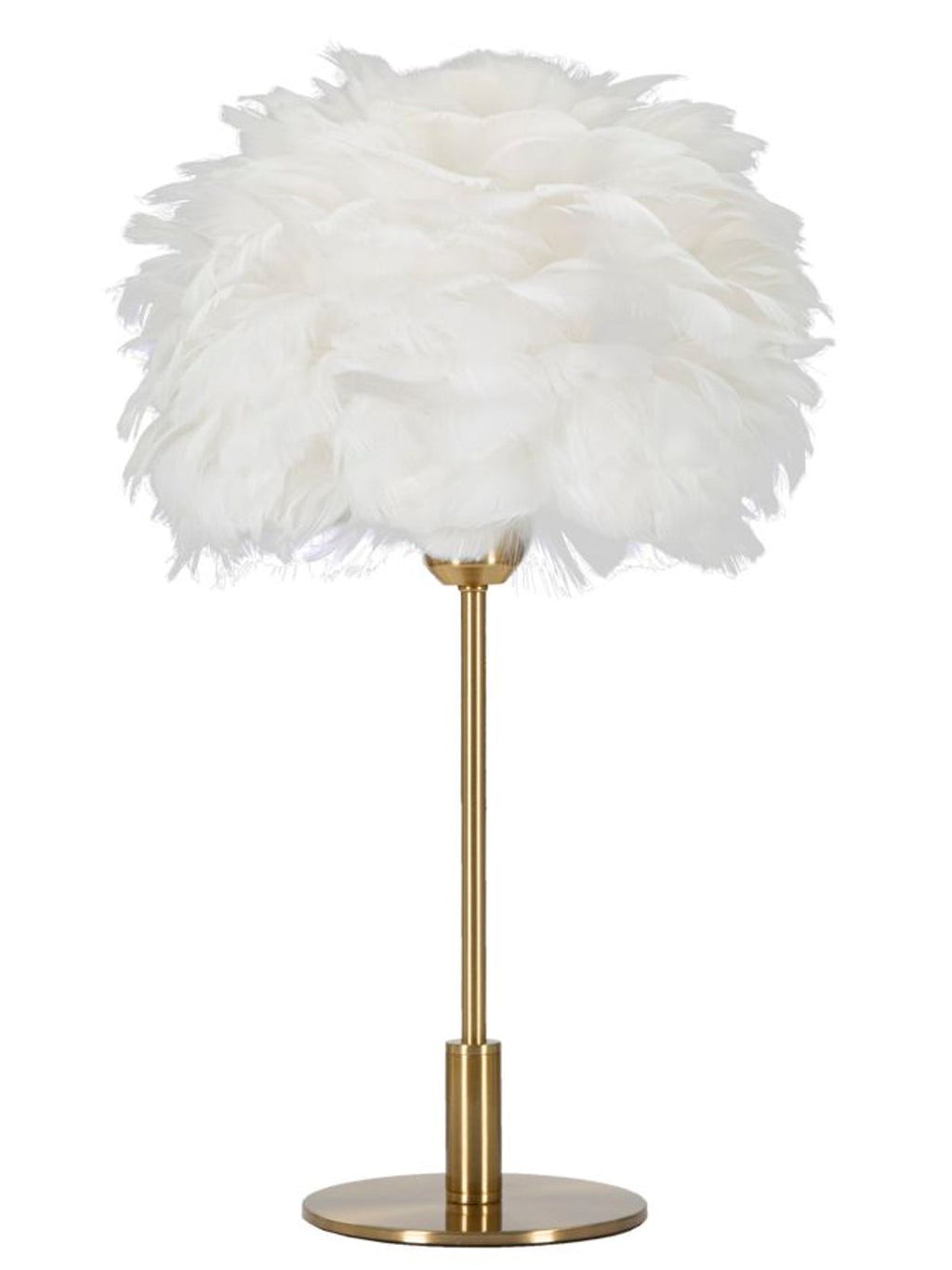 Lampada da tavolo in metallo oro, Ø30x50 cm – Ball Feather