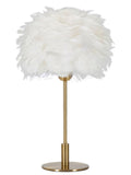 Lampada da tavolo in metallo oro, Ø30x50 cm – Ball Feather