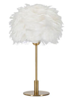 Lampada da tavolo in metallo oro, Ø30x50 cm – Ball Feather