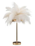 Lampada da tavolo in metallo bianco, Ø40x55 cm – Palm