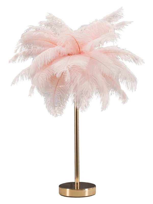 Lampada da tavolo in metallo rosa, Ø40x55 cm – Palm