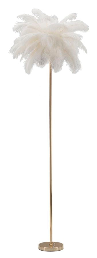 Lampada da terra Palm bianca, Ø55x160 cm
