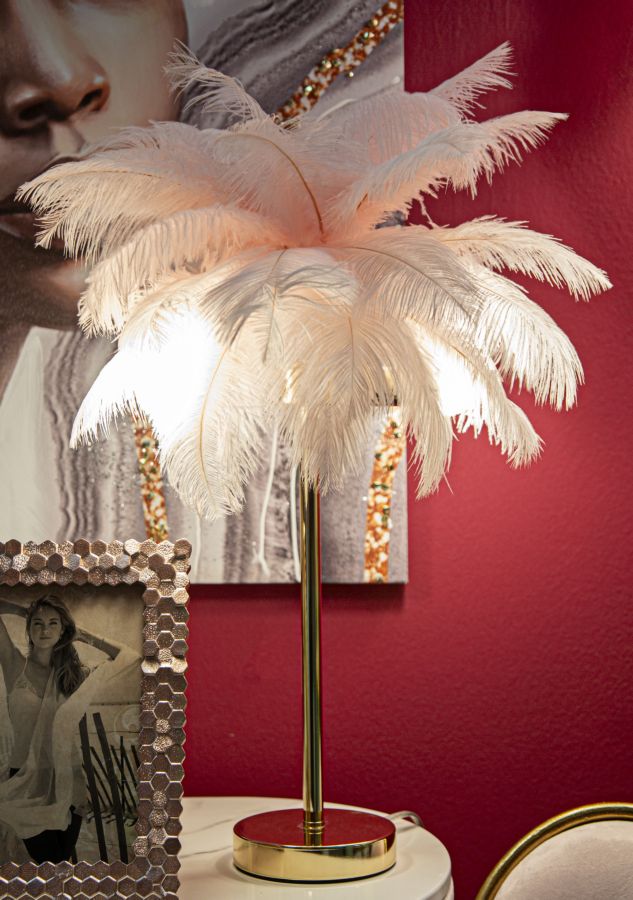 Lampada da tavolo Palm rosa, Ø40x55 cm – dettaglio 4