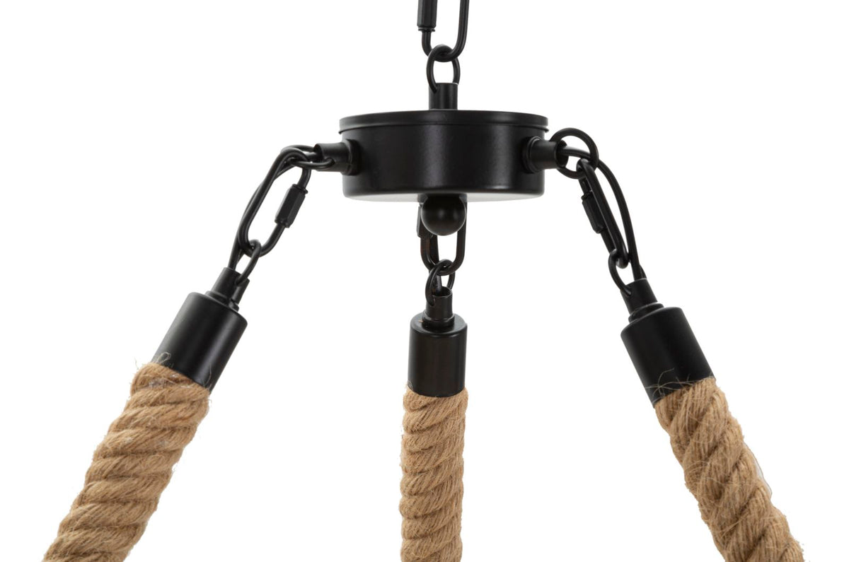 Lampadario Rope Circle, Ø64x90 cm
