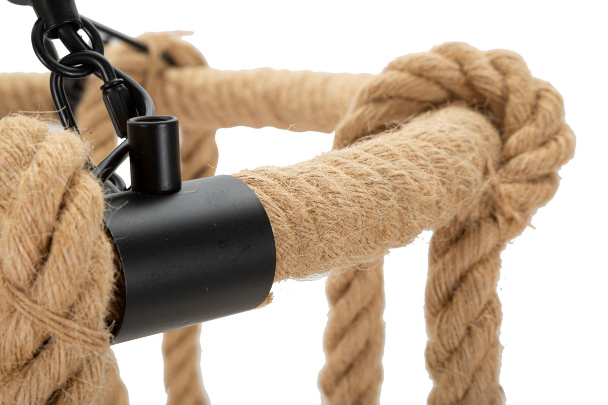 Lampadario Rope Circle, Ø64x90 cm