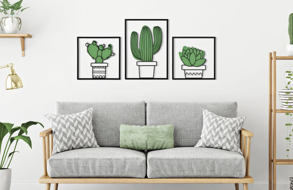 Pannello da muro Cactus set 3pz 33x1,3x46,5-33x1,3x33 – dettaglio 4
