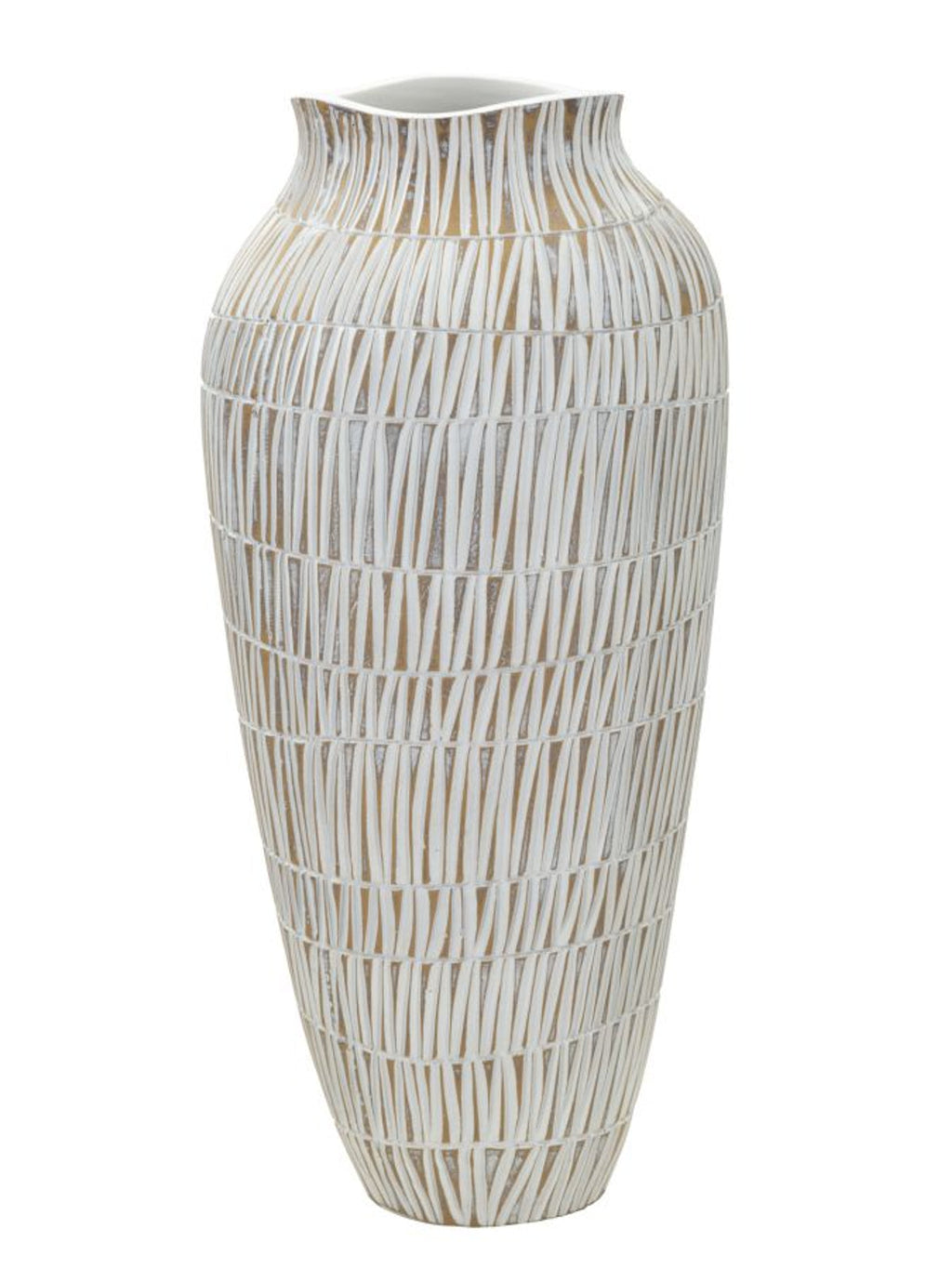 Vaso decorativo in resina oro, Ø23x50 cm – Stiky