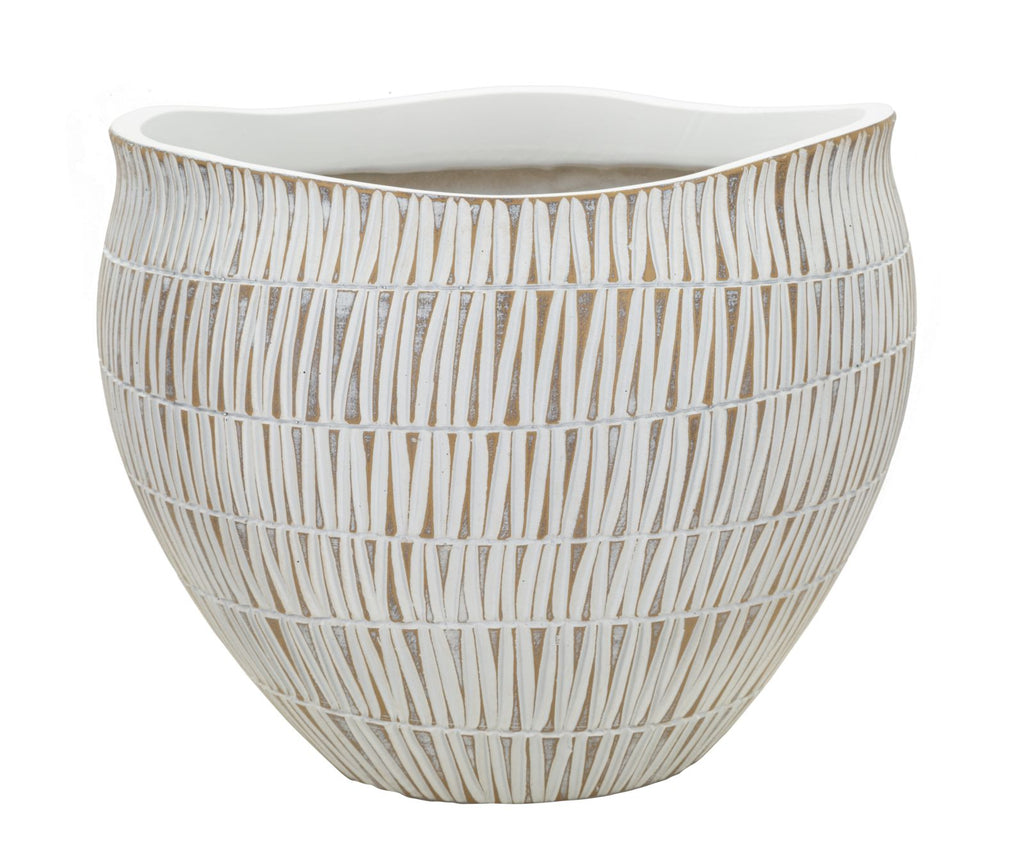 Cachepot resina Stiky, Ø30,5x24,5 cm