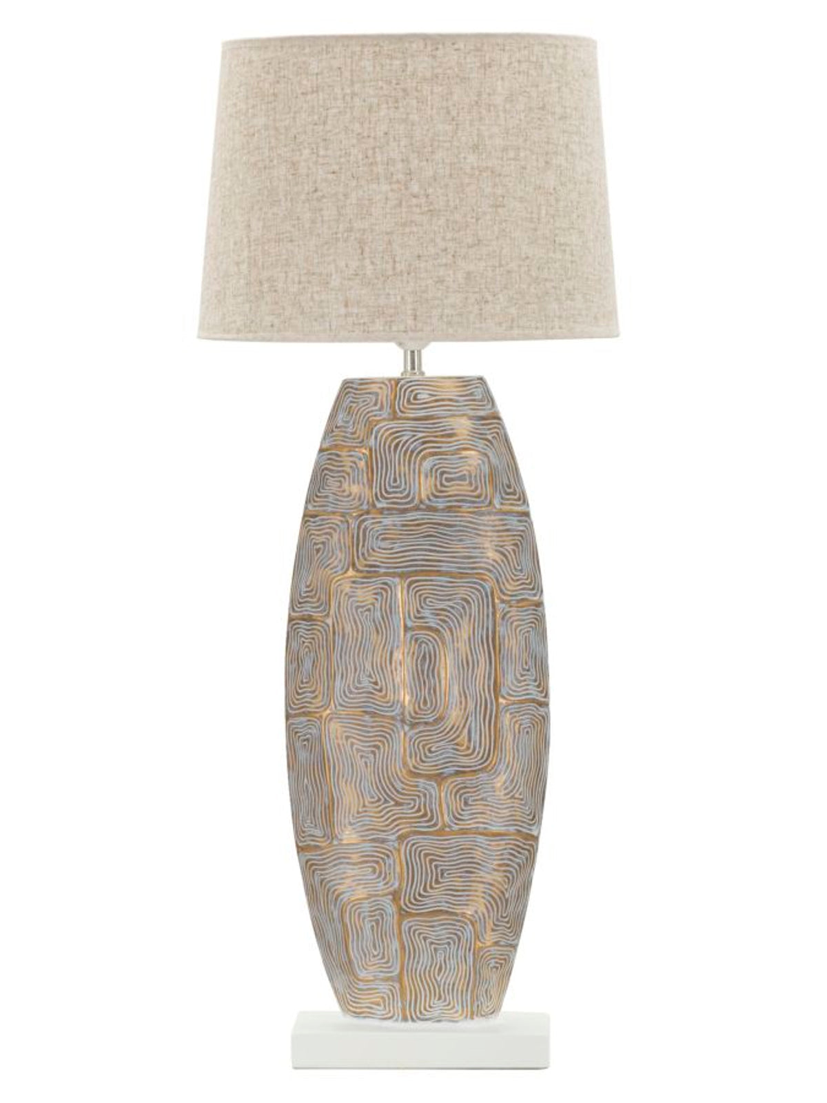 Lampada da tavolo in resina oro, Ø38x90 cm – Eclips Tower