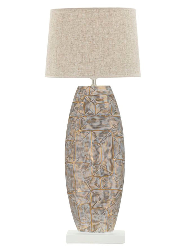 Lampada da tavolo in resina oro, Ø38x90 cm – Eclips Tower