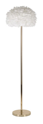 Lampada da terra Feathers Slim bianca, Ø43x170 cm