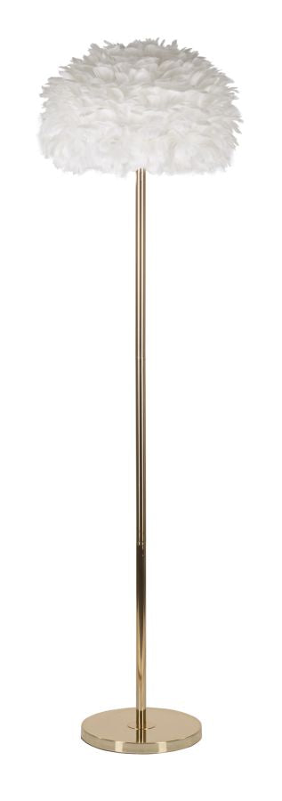 Lampada da terra Feathers Slim bianca, Ø43x170 cm