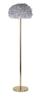 Lampada da terra Feathers Slim grigia, Ø43x170 cm