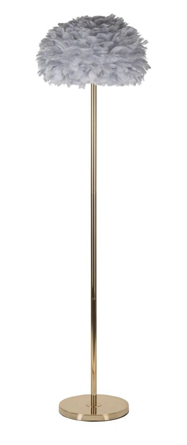 Lampada da terra Feathers Slim grigia, Ø43x170 cm