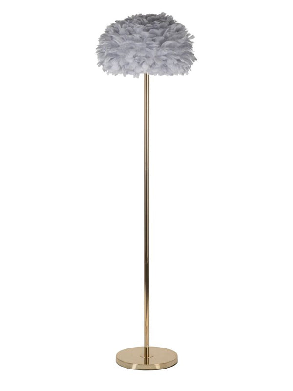 Lampada da terra in metallo grigio, Ø43x170 cm – Feathers Slim