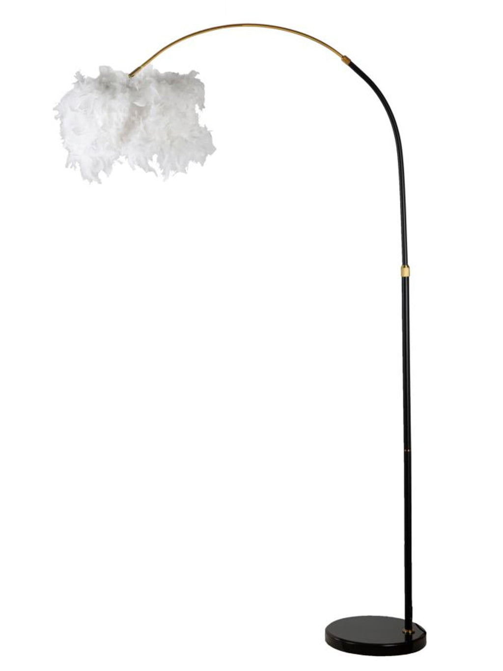 Lampada da terra in metallo bianco, 100x150-180 cm – Arc Plur