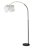 Lampada da terra in metallo bianco, 100x150-180 cm – Arc Plur
