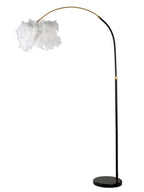 Lampada da terra in metallo bianco, 100x150-180 cm – Arc Plur