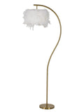 Lampada da terra in metallo bianco, 60x33x170 cm – Semi Arc