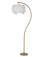 Lampada da terra in metallo bianco, 60x33x170 cm – Semi Arc