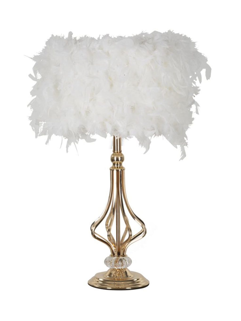Lampada da tavolo in metallo bianco, Ø25x54 cm – Tarty
