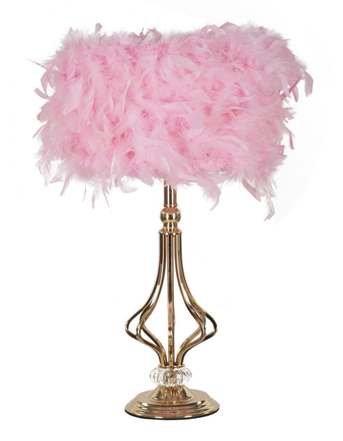 Lampada da tavolo Tarty rosa, Ø25x54 cm