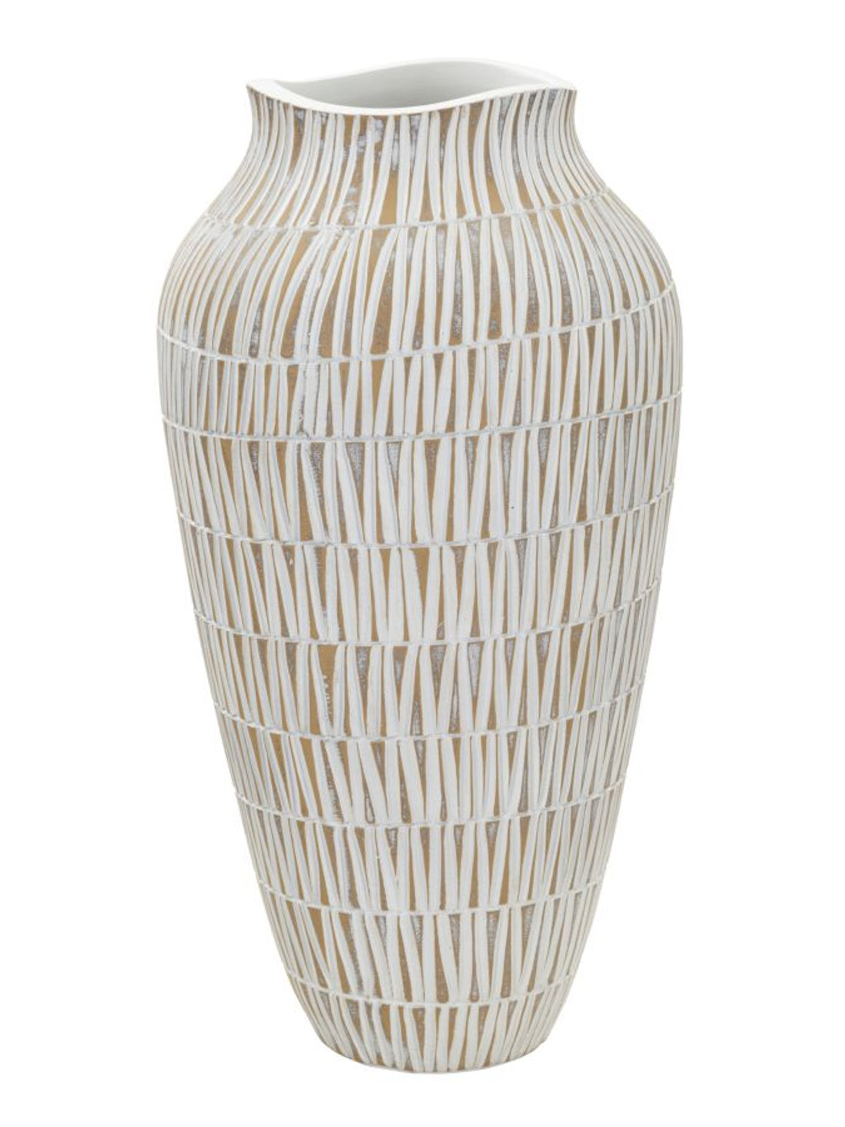 Vaso decorativo in resina oro, Ø22x44 cm – Stiky