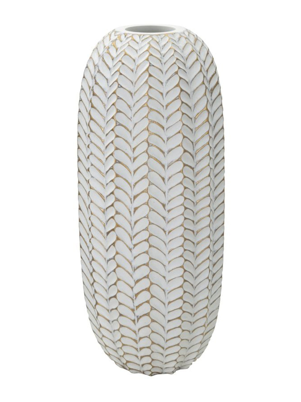 Vaso decorativo in resina oro, Ø18,5x46 cm – Leaf