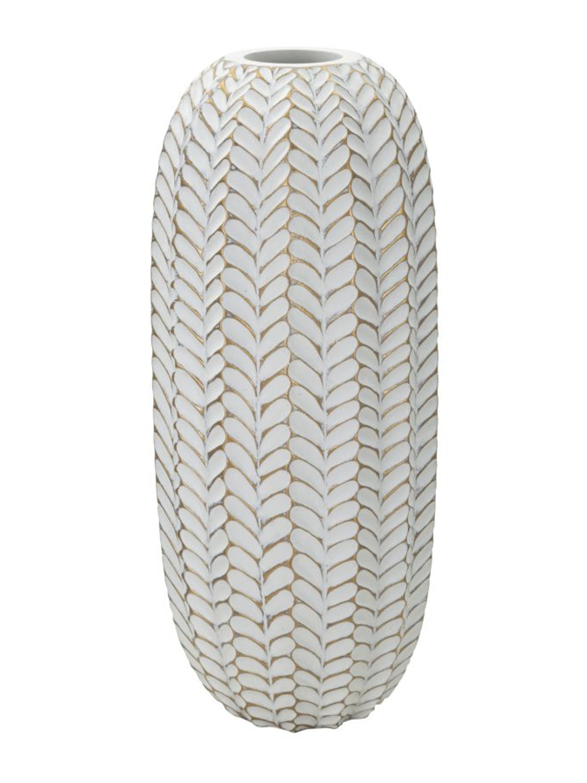 Vaso decorativo in resina oro, Ø18,5x46 cm – Leaf