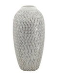 Vaso decorativo in resina argento, Ø21x43 cm – Wave