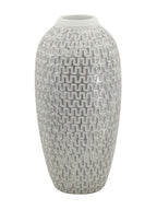 Vaso decorativo in resina argento, Ø21x43 cm – Wave