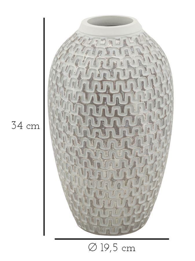 Vaso resina Wave, Ø19,5x34 cm