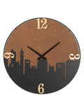 Orologio da parete in metallo nero, Ø60x2 cm – City