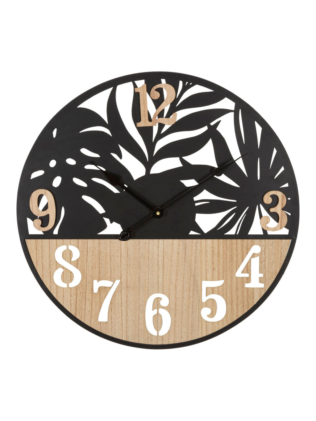 Orologio da parete in metallo nero, Ø60x2,5 cm – Palm