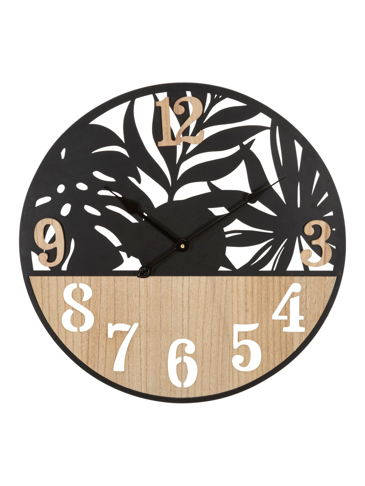 Orologio da parete in metallo nero, Ø60x2,5 cm – Palm