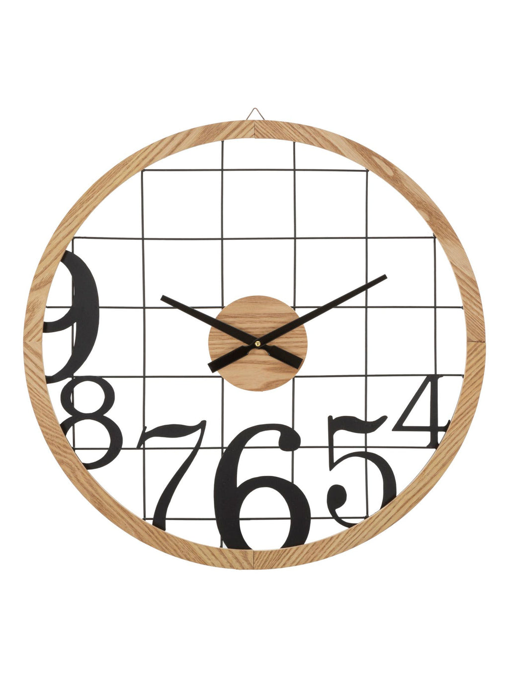 Orologio da parete in metallo nero, Ø60x2,5 cm – Numbers