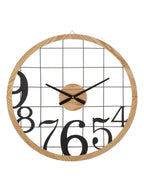 Orologio da parete in metallo nero, Ø60x2,5 cm – Numbers