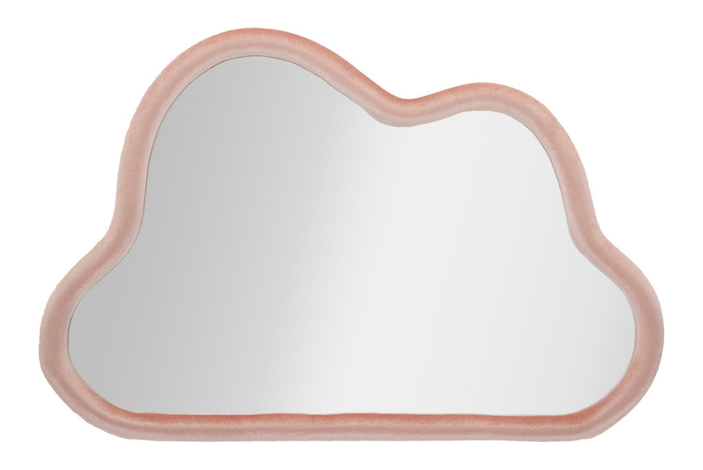Specchio da muro Cloud Velluto rosa, 90x4x60 cm