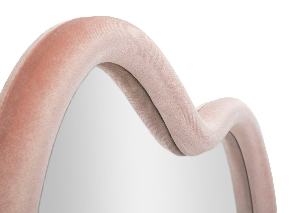 Specchio da muro Cloud Velluto rosa, 90x4x60 cm – dettaglio 3
