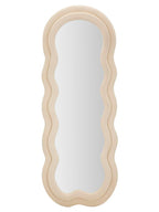 Specchio da parete in velluto crema, 60x4x160 cm – Miki